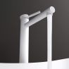 Waschbeckenarmatur EGO-Tiona White High, Aufsatzmontage, Weiß, mit Perlator, außergewöhnliches Design Waschbeckenarmatur EGO-Tiona White High, Aufsatzmontage, Weiß, mit Perlator, außergewöhnliches Design