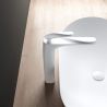 Waschbeckenarmatur EGO-Brandi White, Aufsatzmontage, Mattweiß, mit Perlator, außergewöhnliches Design