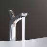Waschbeckenarmatur EGO-Brandi Chrome, Aufsatzmontage, Chrom, mit Perlator, außergewöhnliches Design