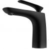 Waschbeckenarmatur EGO-Brandi Black Low, Waschbeckenmontage, Mattschwarz, mit Perlator, außergewöhnliches Design