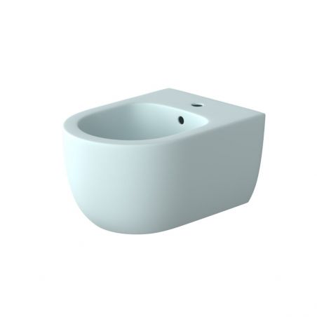 Bidet EGO Michael, 49x36 cm, Blau, Power Colour, halb-matt, Wandmontage, mit Überlauf