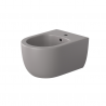 Bidet EGO Michael, 49x36 cm, Grau, Power Colour, halb-matt, Wandmontage, mit Überlauf