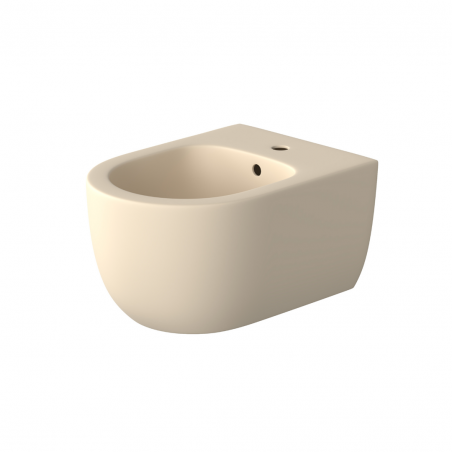 Bidet EGO Michael, 49x36 cm, Jasmin Matt, Power Colour, halb-matt, Wandmontage, mit Überlauf