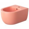 Bidet, Lachsrosa, Power Colour, halb-matt, Wandmontage, mit Überlauf,49x36 cm, Molis