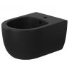 Bidet EGO Michael, 49x36 cm, Schwarz, Power Colour, halb-matt, Wandmontage, mit Überlauf