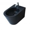 Bidet EGO Galo, Mattschwarz, 48x37cm, Wandmontage, mit Überlauf