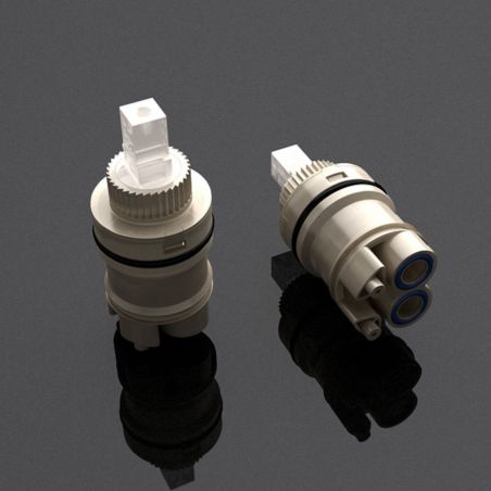 Waschbeckenarmatur Alano, Waschbeckenmontage, Mattweiß, mit Neoperl-Perlator, außergewöhnliches Design