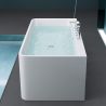 Badewanne EGO 601S, freistehend, 170 oder 180 cm, integrierte Armatur mit verchromtem Finish, thermoaktives Sanitäracryl, Weiß