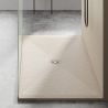 Duschwanne, Mineralkomposit, 120x80 cm, Höhe 2,5 cm, Creme, zuschneidbar, Alvaro