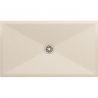 Duschwanne, Mineralkomposit, 120x80 cm, Höhe 2,5 cm, Creme, zuschneidbar, Alvaro