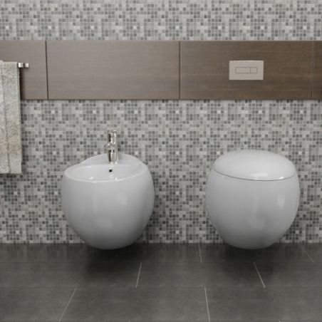 Bidet EGO Angelo, Weiß, 58x39 cm, Wandmontage, mit Überlauf
