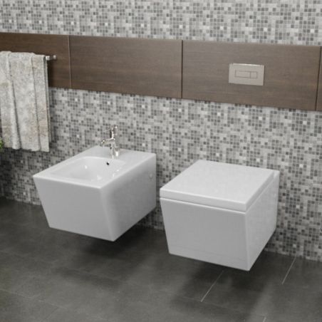 Bidet EGO Antonio, Weiß, 55x35 cm, Wandmontage, mit Überlauf