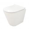 Toilettenschüssel EGO Galo, Rimless, Weiß, 55x36 cm Bodenmontage, Duroplast Slim Soft-Close Abdeckung inklusive