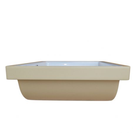 Waschbecken Romeo, Weiß, 53x37 cm, Einbaumontage, Sanitärkeramik