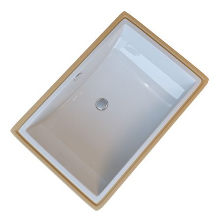 Waschbecken Romeo, Weiß, 53x37 cm, Einbaumontage, Sanitärkeramik