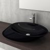 Waschbecken Alicia, Aufsatzmontage, 53x46 cm, glänzend Schwarz, Royalty Line by Ego