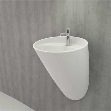Waschbecken Angi, Wandmontage, 53x46 cm, glänzend Weiß, Royalty Line byEgo
