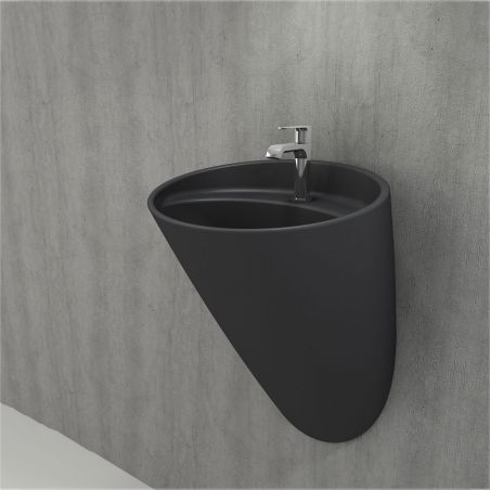 Waschbecken Angi, Wandmontage, 53x46 cm, mattes Anthrazit, Royalty Line by Ego