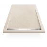 Duschwanne, Mineralkomposit, Maße 90-100x120-160 cm, Höhe 2,8 cm, zuschneidbar, Creme, Gonzalo