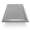 Duschwanne, Mineralkomposit, Maße 120x90 cm, Höhe 2,8 cm, zuschneidbar, Zementgrau, Gonzalo