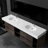 Doppelwaschbecken Olivia, Mineralkomposit, Aufsatz- oder Wandmontage, 200x51 cm Doppelwaschbecken Olivia, Mineralkomposit, Aufsatz- oder Wandmontage, 200x51 cm