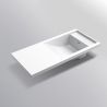 Waschbecken Lino, Mineralkomposit, Halb-Einbaumontage, versteckter Abfluss, 100x47 cm Waschbecken Lino, Mineralkomposit, Halb-Einbaumontage, versteckter Abfluss, 100x47 cm