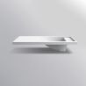 Waschbecken Lino, Mineralkomposit, Halb-Einbaumontage, versteckter Abfluss, 100x47 cm Waschbecken Lino, Mineralkomposit, Halb-Einbaumontage, versteckter Abfluss, 100x47 cm