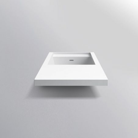 Waschbecken Lino, Mineralkomposit, Halb-Einbaumontage, versteckter Abfluss, 100x47 cm Waschbecken Lino, Mineralkomposit, Halb-Einbaumontage, versteckter Abfluss, 100x47 cm