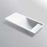 Waschbecken Lino, Mineralkomposit, Halb-Einbaumontage, versteckter Abfluss, 100x47 cm Waschbecken Lino, Mineralkomposit, Halb-Einbaumontage, versteckter Abfluss, 100x47 cm