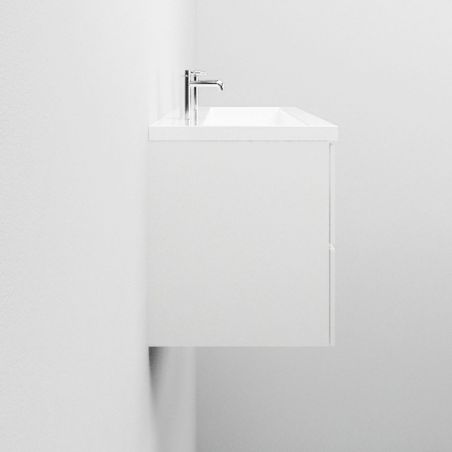 Doppelwaschbecken Eva, Mineralkomposit, Halb-Einbaumontage, 100x51 cm Doppelwaschbecken Eva, Mineralkomposit, Halb-Einbaumontage, 100x51 cm