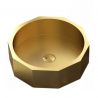 Waschbecken Iron, Edelstahl, Aufsatzmontage, mattes Gold, Durchmesser 42 cm, Royalty Line by Ego Waschbecken Iron, Edelstahl, Aufsatzmontage, mattes Gold, Durchmesser 42 cm, Royalty Line by Ego