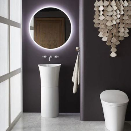 Standwaschbecken Latina, 40x40x91 cm, Bodenmontage, Sanitärkeramik, Royalty Line by Ego Standwaschbecken Latina, 40x40x91 cm, Bodenmontage, Sanitärkeramik, Royalty Line by Ego