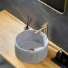 Waschbecken Milena, Mineralkomposit, Betongrau, Aufsatzmontage, Durchmesser 40 cm, Royalty Line by Ego Waschbecken Milena, Mineralkomposit, Betongrau, Aufsatzmontage, Durchmesser 40 cm, Royalty Line by Ego