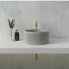 Waschbecken Milena, Mineralkomposit, Betongrau, Aufsatzmontage, Durchmesser 40 cm, Royalty Line by Ego Waschbecken Milena, Mineralkomposit, Betongrau, Aufsatzmontage, Durchmesser 40 cm, Royalty Line by Ego