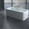 Badewanne EGO 601S, freistehend, 170 oder 180 cm, integrierte Armatur mit verchromtem Finish, thermoaktives Sanitäracryl, Weiß