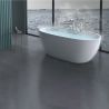 Badewanne EGO 605, freistehend, 170 cm, integrierte Armatur mit verchromtem Finish, thermoaktives Sanitäracryl, Weiß