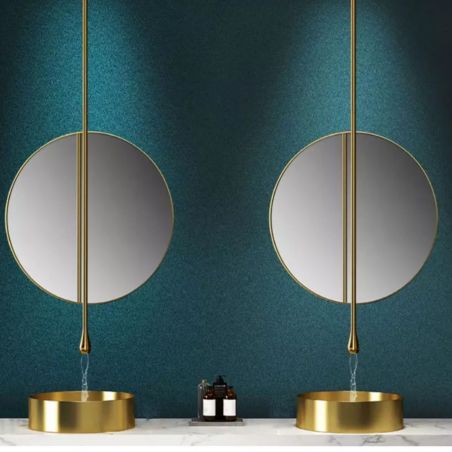 Waschbeckenarmatur Maty mit Deckenmontage, Mattgold, Royalty Line by Ego