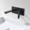 Waschbeckenarmatur Brandi, Mattschwarz, Unterputzmontage