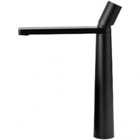 Waschbeckenarmatur Pilar, Mattschwarz, Höhe 31,5 cm, Aufsatzmontage