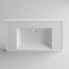 Waschbecken Zara, Mineralwerkstoff, Wand- oder Halb-Einbaumontage, mit Hahnloch, 90x48 cm