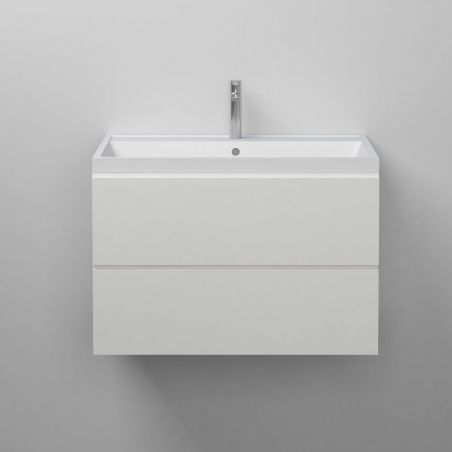 Waschbecken Klaus, Mineralwerkstoff, Halb-Einbau, mit Hahnloch, 80x45 cm