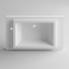 Waschbecken Hera, Mineralwerkstoff, Halb-Einbaumontage, mit Hahnloch auf der linken Seite, 80x46 cm