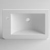 Waschbecken Atlas, Mineralwerkstoff, Halb-Einbaumontage, mit Hahnloch auf der linken Seite, 60x39 cm