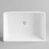 Waschbecken Biano, Mineralkomposit, Aufsatzmontage, Mattweiß, ohne Hahnloch, 50x35 cm