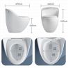 New Santa Rimless WC, 69 x 46 cm, eingebauter Spülkasten, Mattschwarz, Power Colour, Bodenmontage, Soft-Close Deckel