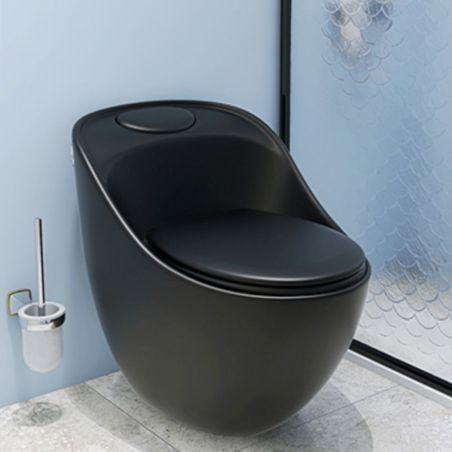 New Santa Rimless WC, 69 x 46 cm, eingebauter Spülkasten, Mattschwarz, Power Colour, Bodenmontage, Soft-Close Deckel