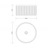 Waschbecken Milena, Mineralkomposit, Betongrau, Aufsatzmontage, Durchmesser 40 cm, Royalty Line by Ego Waschbecken Milena, Mineralkomposit, Betongrau, Aufsatzmontage, Durchmesser 40 cm, Royalty Line by Ego