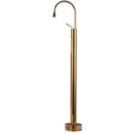 Waschbeckenarmatur Lost, Gold, Bodenmontage, rundes Design, 360° Drehung