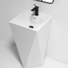 Standwaschbecken Enrico, Weiß, mit Hahnloch, 47x47x83 cm, Bodenmontage, Sanitärkeramik