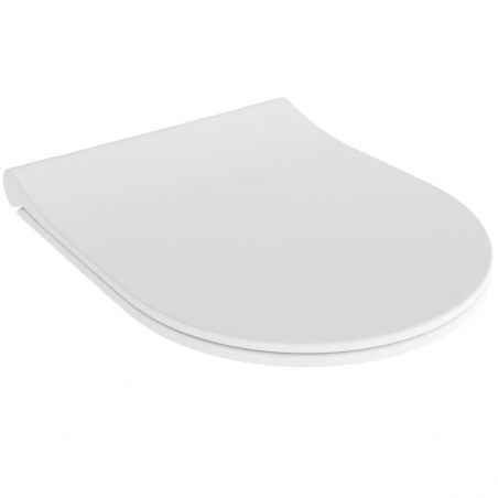 WC-Deckel Michael in Glänzend Weiß, Slim Modell mit Soft-Close